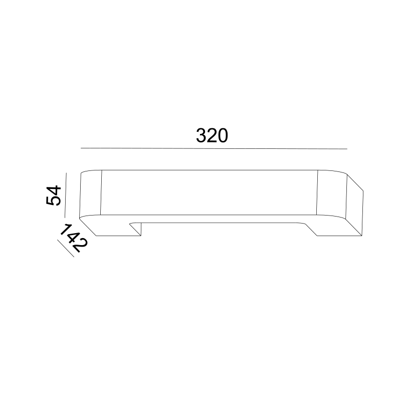 ^GYPSUM WALL 1XR7S 118mm FOGA 32x14,2x5,4CM G85191W