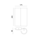 ^GYPSUM WALL LUMINAIRE 2XG9 BOEK 17,5x9,8x25CM G85612W
