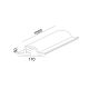 ^GYPSUM TRIMLESS LINEAR LUMINAIRE ANDIE 100x17x5CM G8018W