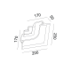 ^GYPSUM TRIMLESS LUMINAIRE ANDIE RIGHT CORNER 20x20x5CM G8018RW