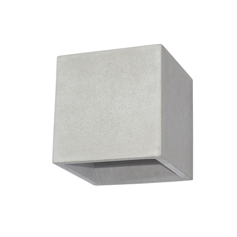 ^CEMENT WALL LUMINAIRE BLOCK 1xG9 12x12x12CM GC85141W