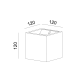 ^CEMENT WALL LUMINAIRE BLOCK 1xG9 12x12x12CM GC85141W