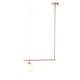 ^PENDANT LUMINAIRE 1ΧΕ27 METAL+OPAL GLASS 56X15XH115CM THETIS V360501P