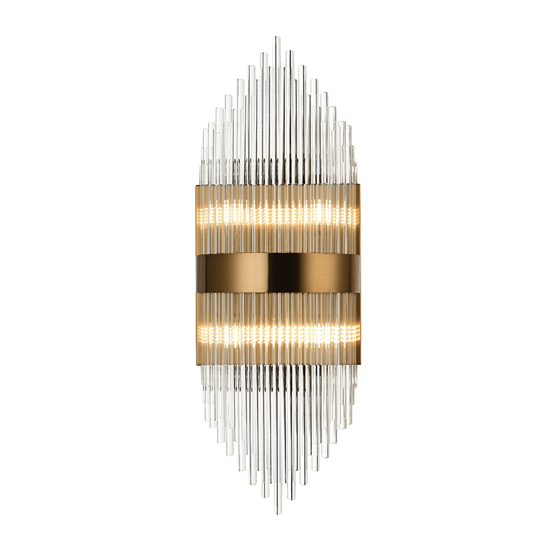 ^WALL MOUNTED LUMINAIRE 4XG9 CRYSTAL + BRASS METALLIC 20Χ11Χ54CM DYNASTY EG1844W54AB ^WALL MOUNTED LUMINAIRE 4XG9 CRYSTAL + BRASS METALLIC 20Χ11Χ54CM DYNASTY EG1844W54AB