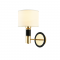^WALL MOUNTED LUMINAIRE 1XE14 GOLD/BLACK METALLIC + WHITE SHADE 23X16X29CM MIZAR EG221W29BG