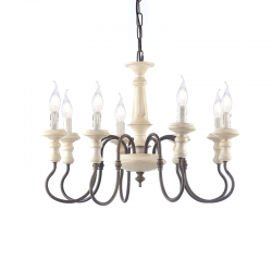 ^PENDANT LUMINAIRE 8XE14 ANTIQUE/RUST METALLIC D60XH150CM TOULOUSE EG178P60R