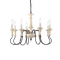 ^PENDANT LUMINAIRE 8XE14 ANTIQUE/RUST METALLIC D60XH150CM TOULOUSE EG178P60R