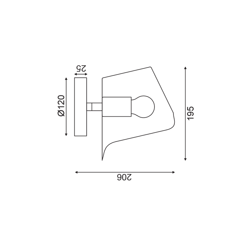 ^WALL LIGHTING 1XE27 WHITE METALLIC 21Χ17Χ20CM MONET HM481W21WH