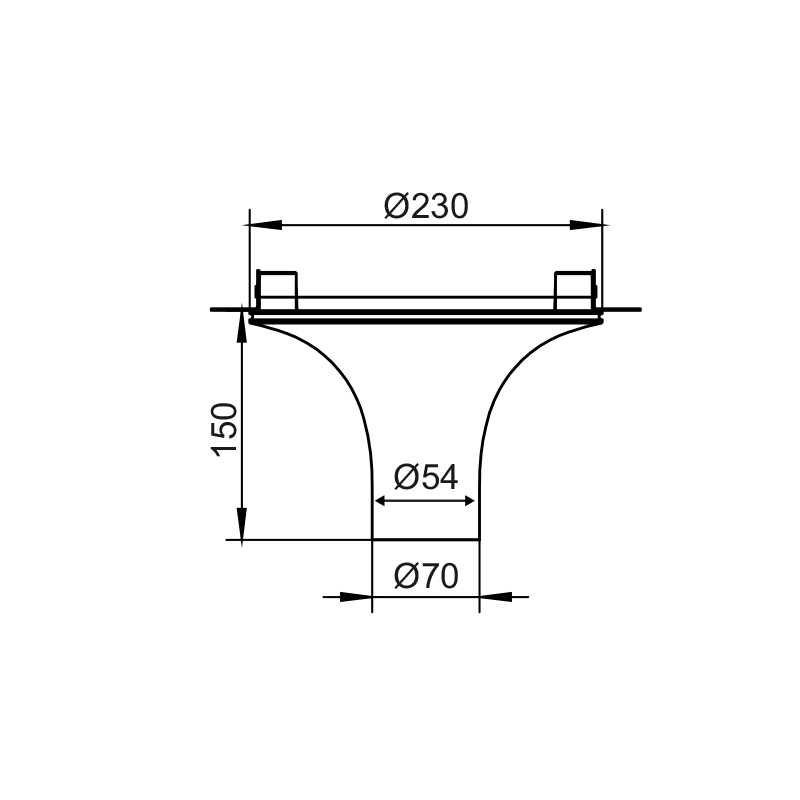 ^CEILING LUMINAIRE 1XGU10 TRIMLESS GYPSUM D23XH15CM AVA G1018S