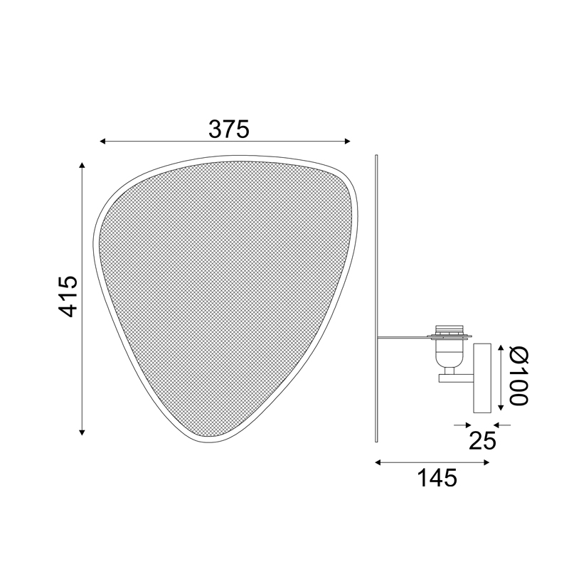 ^WALL MOUNTED LIGHTING 1ΧΕ27 SKYROS MATTING RATTAN 42X38X15CM TF20851WN