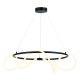 ^PENDANT LAMP LED 60W 3000K 3400LM WAVE BLACK METAL IP20 D80XH230CM ZM36LEDP80BK