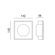 ^ROUND GYPSUM TRIMLESS SPOT LUMINAIRE MOLLY GU10 WITHOUT REFLECTOR G90451C