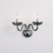 ^WALL MOUNTED LUMINAIR 2XE14 TINT CRYSTAL + CHROME METAL 40X30CM LUNARIA BLK82182WSGC