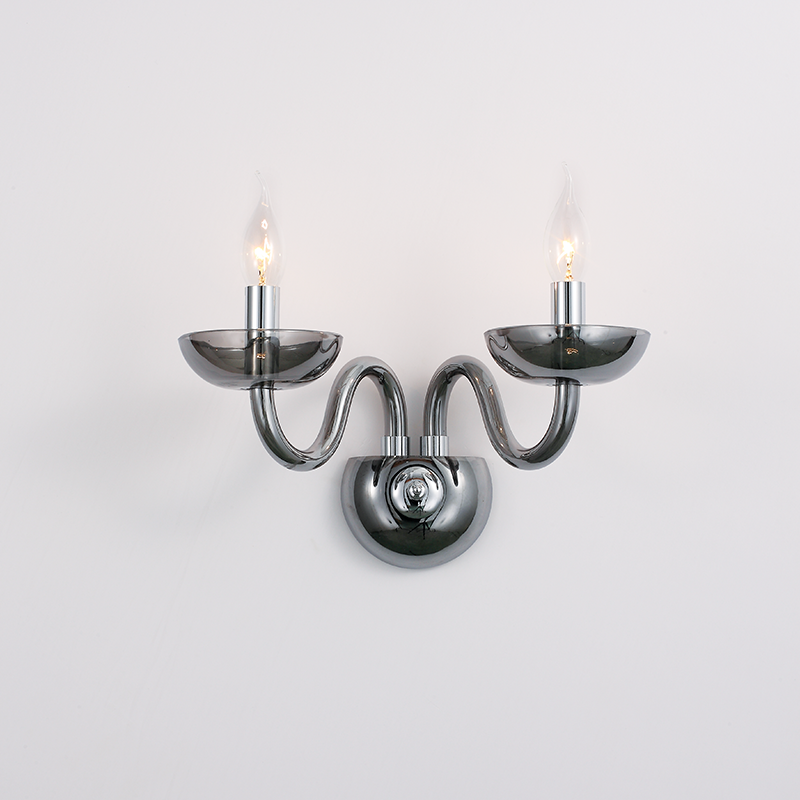 ^WALL MOUNTED LUMINAIR 2XE14 TINT CRYSTAL + CHROME METAL 40X30CM LUNARIA BLK82182WSGC ^WALL MOUNTED LUMINAIR 2XE14 TINT CRYSTAL + CHROME METAL 40X30CM LUNARIA BLK82182WSGC
