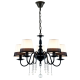^PENDANT 5ΧΕ14 METALLIC BLACK+ WHITEBLACK SHADE + CRYSTAL Φ63ΧΗ95CM MULAN EG167285PBW ^PENDANT 5ΧΕ14 METALLIC BLACK+ WHITEBLACK SHADE + CRYSTAL Φ63ΧΗ95CM MULAN EG167285PBW