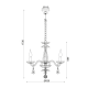 ^PENDANT 3XE14 CLEAR CRYSTAL + CHROME METAL Φ49×Η173CM LOMPELIA BLK80383PCC ^PENDANT 3XE14 CLEAR CRYSTAL + CHROME METAL Φ49×Η173CM LOMPELIA BLK80383PCC