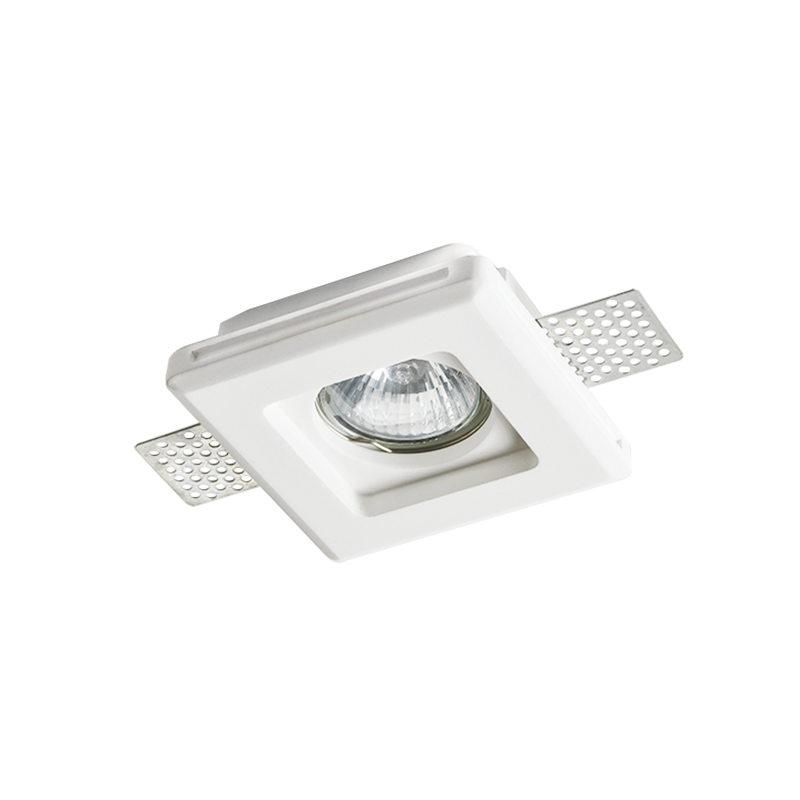 ^SQUARE GYPSUM TRIMLESS SPOT LUMINAIRE ERIN GU10 G90041C