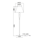 FLOOR LAMP GLASS+SILVER SHADE1ΧΕ27 OLIVIA AD477216