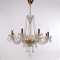 ^PENDANT 8XE14 CLEAR CRYSTAL + GOLD METALΦ73×Η160CM LILIUM BLK80048PCG