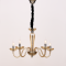 ^PENDANT LUMINAIR 5XE14 COGNAC CRYSTAL + CHROME METAL Φ69×Η168CM LUNARIA BLK82185PCNC