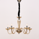 ^PENDANT LUMINAIR 5XE14 COGNAC CRYSTAL + CHROME METAL Φ69×Η168CM LUNARIA BLK82185PCNC