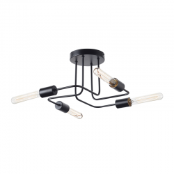 CEILING LUMINAIRE 4XE27 METALLIC BLACK MAT Φ44XH21CM COBRA TNK933844CBK