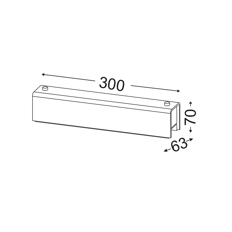 BATH WALL LAMP for MIRROR 30CM 1XE14 AEGEAN DLA757A1