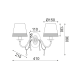 ^WALL LUMINAIRE 2ΧΕ14 METALLIC BLACK+ WHITEBLACK SHADE+ CRYSTAL 38Χ20Χ21CM MULAN EG167282WBW