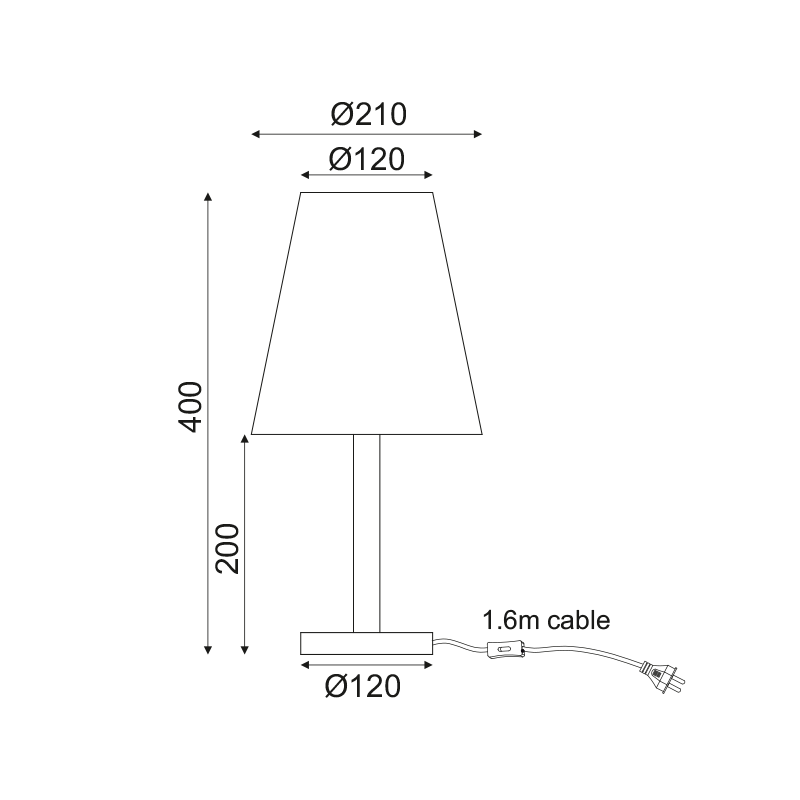 ^TABLE LIGHTING 1ΧΕ14 WOOD+BEIGE SHADE Φ18XH39CM NOSTOS TF176731TWB