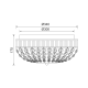 CEILING 3XE14 CRYSTAL+NICKEL Φ34ΧΗ17CM ROSE DLA12253