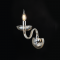 ^WALL MOUNTED LUMINAIR 1XE14 COGNAC CRYSTAL + CHROME METAL 22X30CM LUNARIA BLK82181WCNC