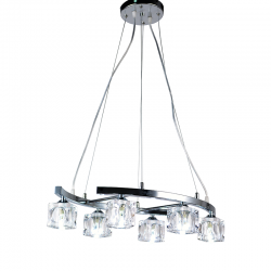 CEILING 6ΧG9 CLEAR GLASS+CHROME MARTINI AD00836A