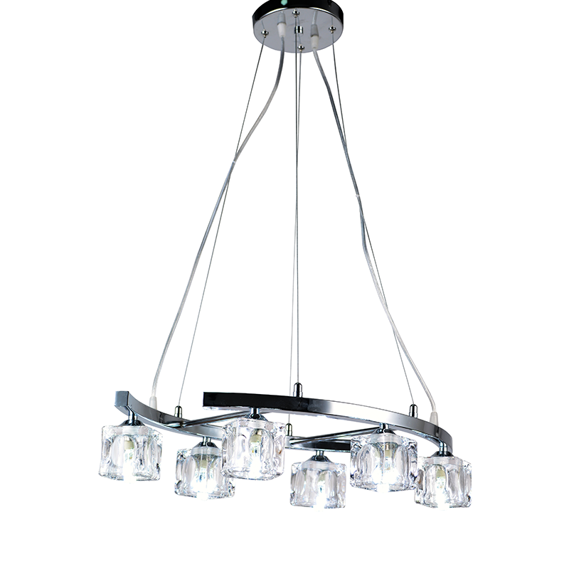 CEILING 6ΧG9 CLEAR GLASS+CHROME MARTINI AD00836A CEILING 6ΧG9 CLEAR GLASS+CHROME MARTINI AD00836A