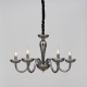 ^PENDANT LUMINAIR 5XE14 WHITE CRYSTAL + CHROME METAL Φ69×Η168CM LUNARIA BLK82185PSGC