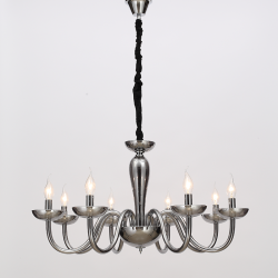 ^PENDANT LUMINAIR 8XE14 TINT CRYSTAL + CHROME METAL Φ79×Η168CM LUNARIA BLK82188PSGC