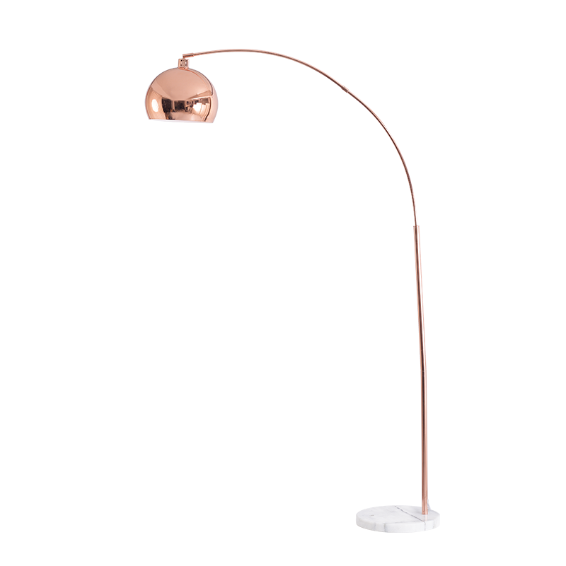 FLOOR LUMINAIRE 1XE27 METALLIC BRONZE + MARBLE, COLOR: COPPER 165×35×Η193CM MATILDA ML312401FC