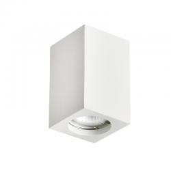 ^SQUARE GYPSUM CEILING LUMINAIRE RUTH GU10 70x70x112 G95181C