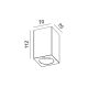 ^SQUARE GYPSUM CEILING LUMINAIRE RUTH GU10 70x70x112 G95181C