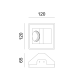 ^SQUARE WALL WASHER GYPSUM TRIMLESS SPOT LUMINAIRE ODEN GU10 G90061C