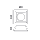 ^SQUARE GYPSUM TRIMLESS SPOT LUMINAIRE ABBY AR111 GU10 G90161C