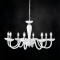 ^PENDANT LUMINAIR 8XE14 WHITE CRYSTAL + CHROME METAL Φ79×Η168CM LUNARIA BLK82188PWC