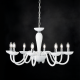 ^PENDANT LUMINAIR 8XE14 WHITE CRYSTAL + CHROME METAL Φ79×Η168CM LUNARIA BLK82188PWC