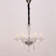 ^PENDANT 6XE14 CLEAR CRYSTAL + CHROME METALΦ54×Η178CM VIOLET BLK80286PCC