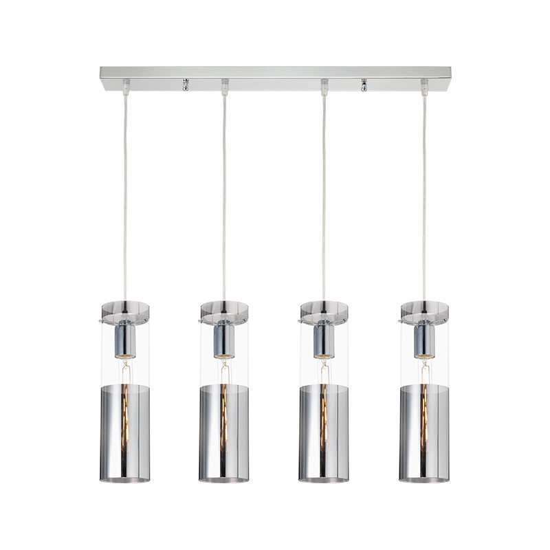 ^PENDANT 4XE27 CHROME+GLASS+METAL 70Χ10ΧΗ120CM DEJAVU V371974PCH ^PENDANT 4XE27 CHROME+GLASS+METAL 70Χ10ΧΗ120CM DEJAVU V371974PCH