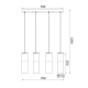 ^PENDANT 4XE27 CHROME+GLASS+METAL 70Χ10ΧΗ120CM DEJAVU V371974PCH ^PENDANT 4XE27 CHROME+GLASS+METAL 70Χ10ΧΗ120CM DEJAVU V371974PCH