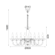 ^PENDANT LUMINAIR 8XE14 COGNAC CRYSTAL + CHROME METAL Φ79×Η168CM LUNARIA BLK82188PCNC ^PENDANT LUMINAIR 8XE14 COGNAC CRYSTAL + CHROME METAL Φ79×Η168CM LUNARIA BLK82188PCNC