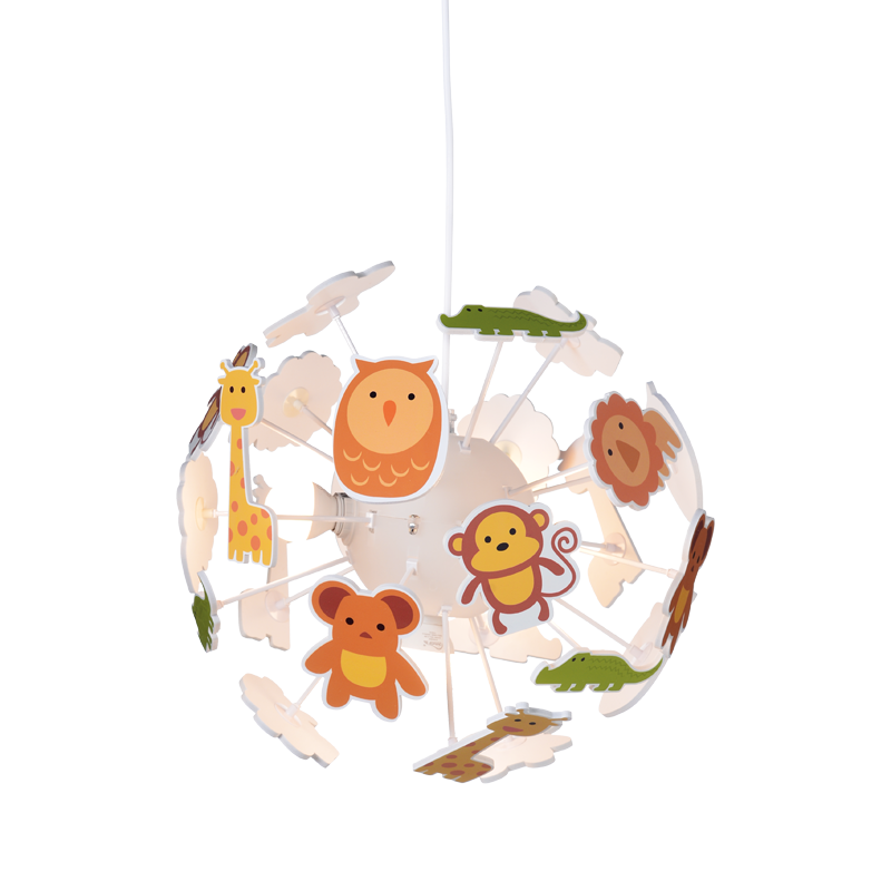 KIDS PENDANT 4XE14 ANIMALS Φ35ΧΗ80CM ZOO MD160224ZOO