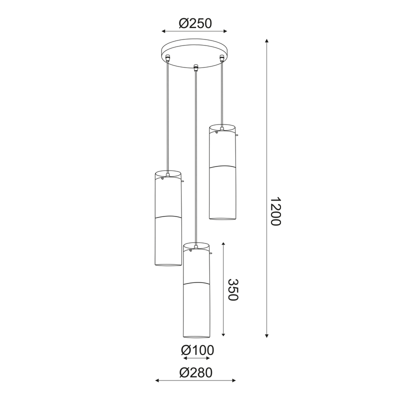 ^PENDANT 3XE27 CHROME+GLASS+METAL Φ28ΧΗ120CM DEJAVU V371973PCH ^PENDANT 3XE27 CHROME+GLASS+METAL Φ28ΧΗ120CM DEJAVU V371973PCH