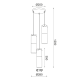 ^PENDANT 3XE27 CHROME+GLASS+METAL Φ28ΧΗ120CM DEJAVU V371973PCH ^PENDANT 3XE27 CHROME+GLASS+METAL Φ28ΧΗ120CM DEJAVU V371973PCH