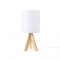 ^TABLE LIGHTING 1ΧΕ14 WOOD+WHITE SHADE Φ18XH40CM PICCOLO TF176721TWH